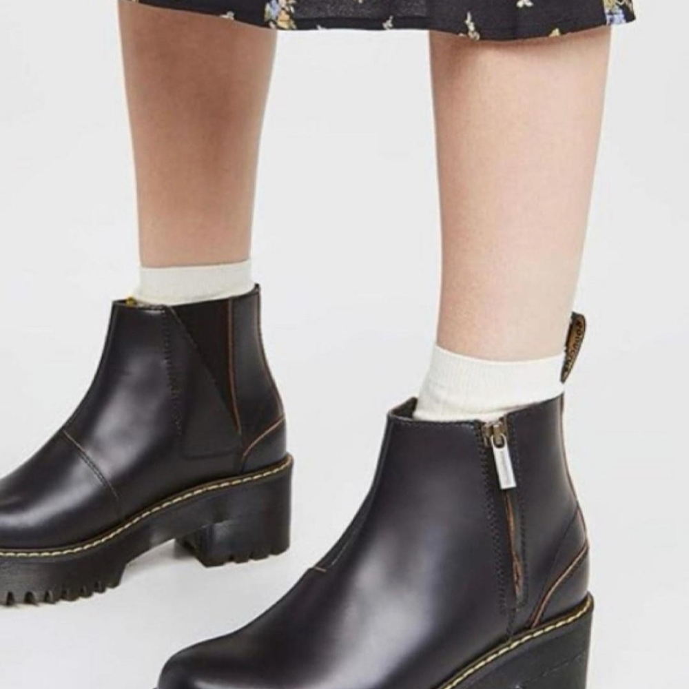Dr. Martens Black Platform Ankle Boots
